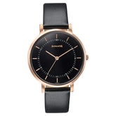 Sonata Modern Edit Quartz Analog Black Dial Leather Strap Watch For Women 87073wl01