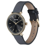Sonata Wedding Edit Quartz Analog Black Dial Leather Strap Watch For Women 87080yl02 - KRISHNA WATCH COMPANY