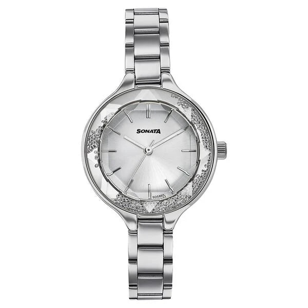 Sonata Festive Quartz Analog Watch For Women - 87104SM01 - KRISHNA WATCH COMPANY