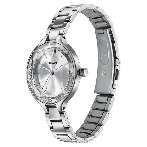 Sonata Festive Quartz Analog Watch For Women - 87104SM01 - KRISHNA WATCH COMPANY