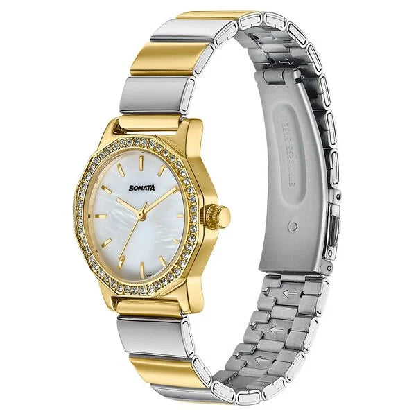 Sonata Festive Quartz Analog Watch For Women 87106BM01 - KRISHNA WATCH COMPANY