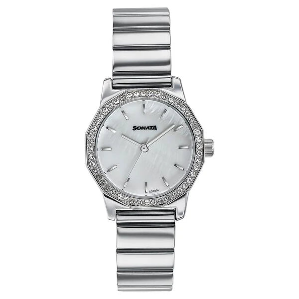 Sonata Festive Quartz Analog Watch For Women - 87106SM01 - KRISHNA WATCH COMPANY