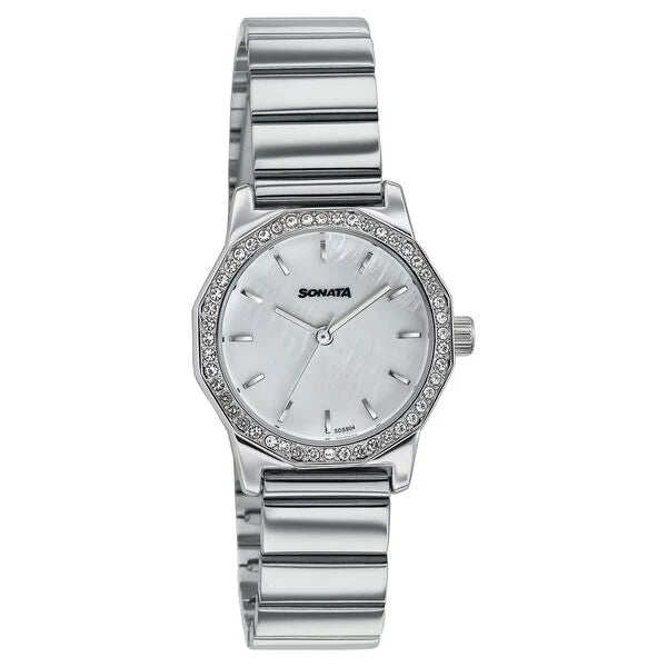 Sonata Festive Quartz Analog Watch For Women - 87106SM01 - KRISHNA WATCH COMPANY