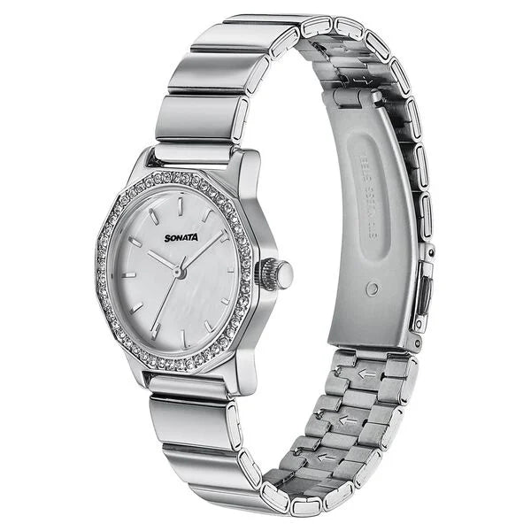 Sonata Festive Quartz Analog Watch For Women - 87106SM01 - KRISHNA WATCH COMPANY