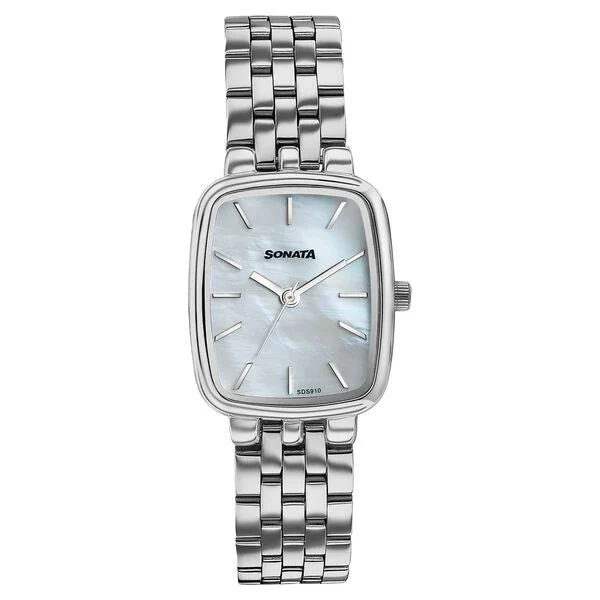 Sonata Festive Quartz Analog Watch For Women - 87108SM01 - KRISHNA WATCH COMPANY