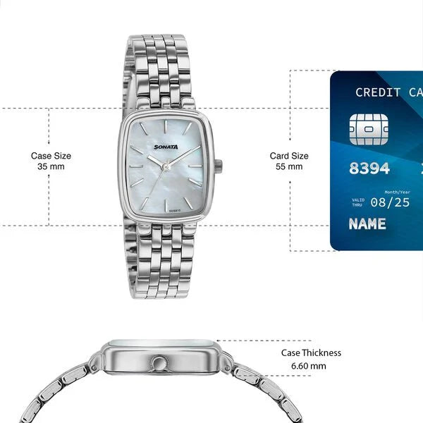Sonata Festive Quartz Analog Watch For Women - 87108SM01 - KRISHNA WATCH COMPANY