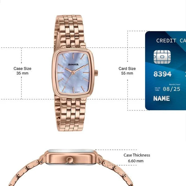 Sonata Festive Quartz Analog Watch For Women 87108wm01 - KRISHNA WATCH COMPANY