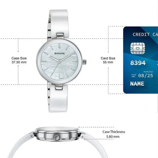 Sonata Festive Quartz Analog Watch For Women 87109kd01w - KRISHNA WATCH COMPANY