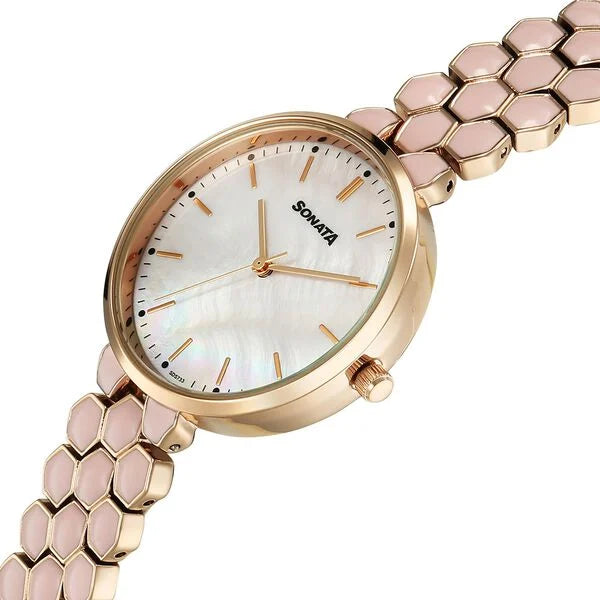 Sonata Festive Quartz Analog Watch For Women - 87114KM02 - KRISHNA WATCH COMPANY