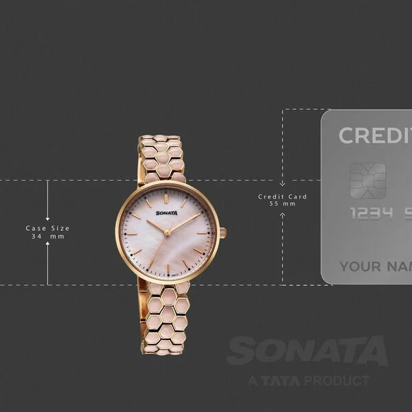 Sonata Festive Quartz Analog Watch For Women - 87114KM02 - KRISHNA WATCH COMPANY