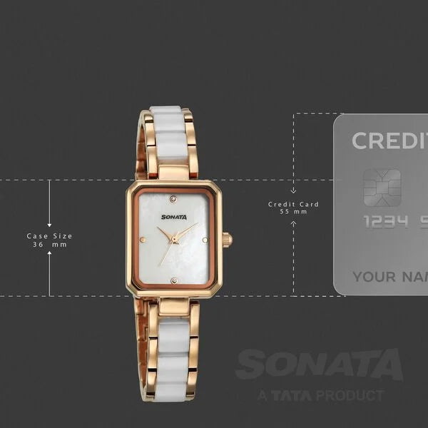 Sonata Festive Quartz Analog Watch For Women - 87116KD01 - KRISHNA WATCH COMPANY