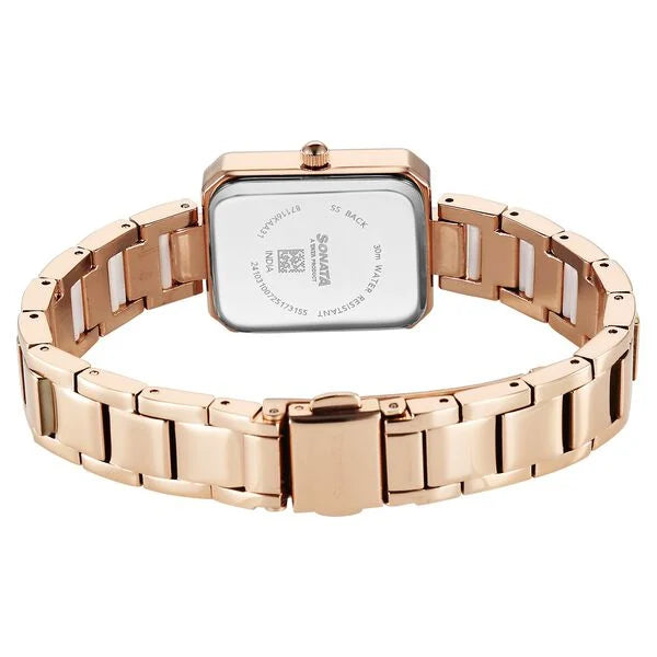Sonata Festive Quartz Analog Watch For Women - 87116KD01 - KRISHNA WATCH COMPANY