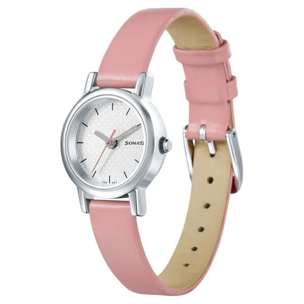 Sonata Splash White Dial Women Watch 8976sl15 - KRISHNA WATCH COMPANY