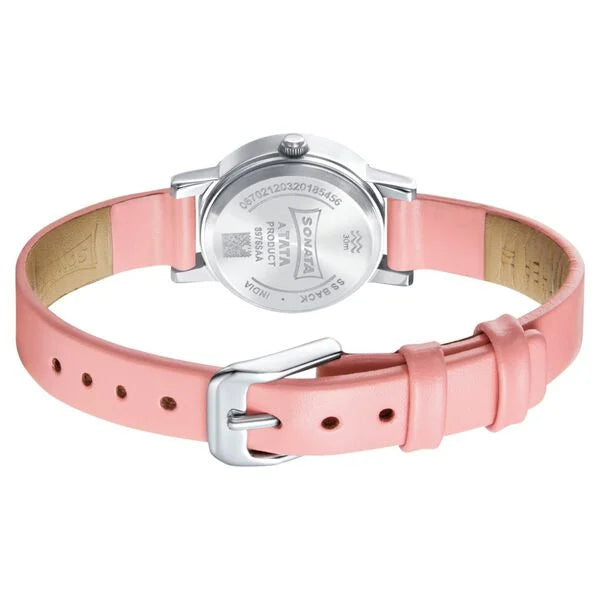 Sonata Splash White Dial Women Watch 8976sl15 - KRISHNA WATCH COMPANY