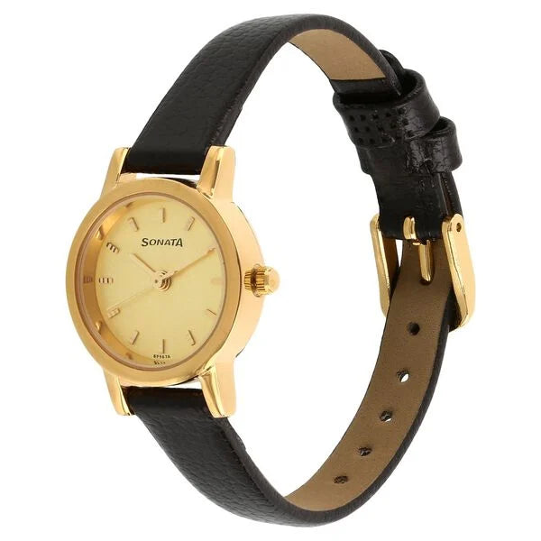 Sonata Quartz Analog Watch for Women - 8976YL01W - KRISHNA WATCH COMPANY