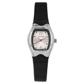 SF Quartz Analog Silver Dial Plastic Strap Watch for Women 8989pp03