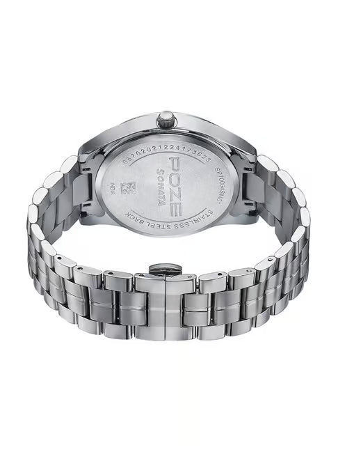 Sonata Poze Quartz Analog Watch For Men - 70064SM01 - KRISHNA WATCH COMPANY