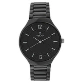 Titan Black Dial Black Ceramic Strap Watch 90014KC01