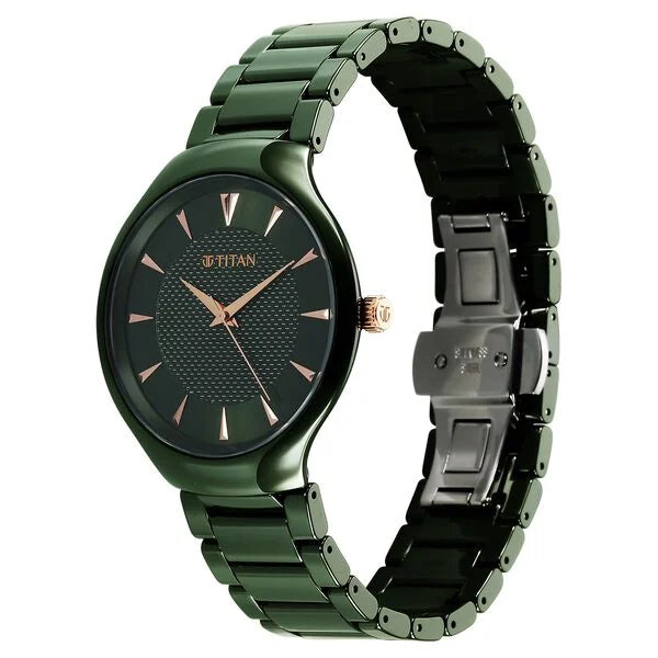Titan Regalia Ceramics Quartz Ceramic Strap Watch For Men - 90014KC03 - KRISHNA WATCH COMPANY