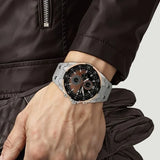 Titan Quartz Chronograph Black Dial Stainless Steel Strap Watch for Men 90044km04