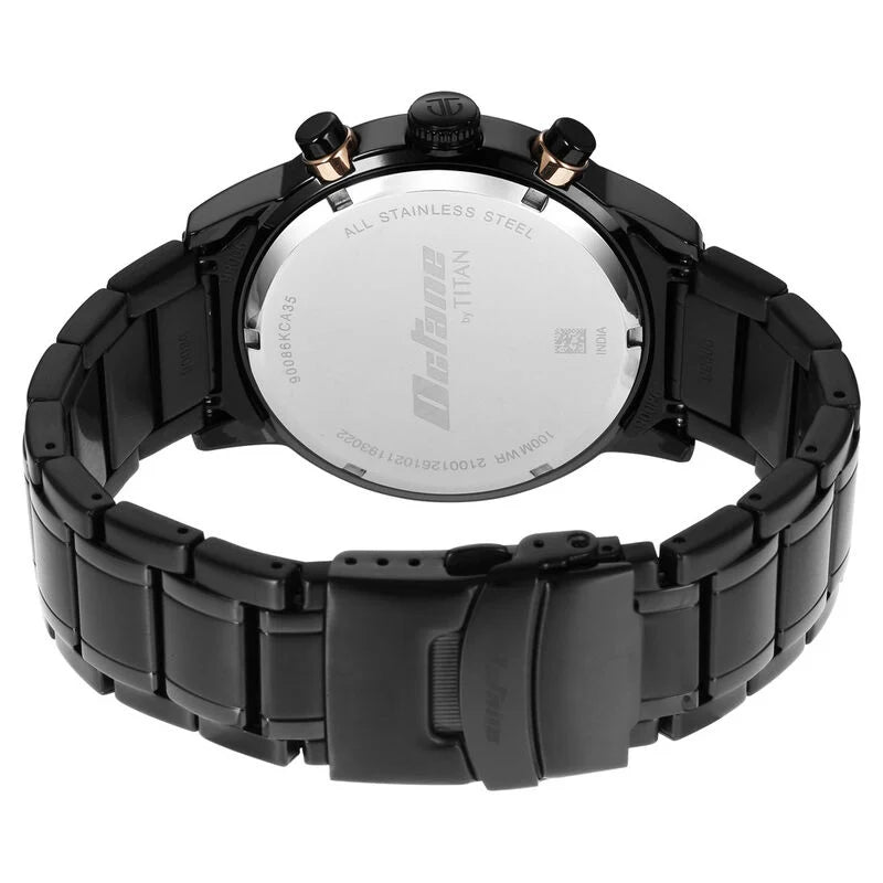 Titan Octane Black Dial Chronograph Watch for Men 90086KM05 - KRISHNA WATCH COMPANY