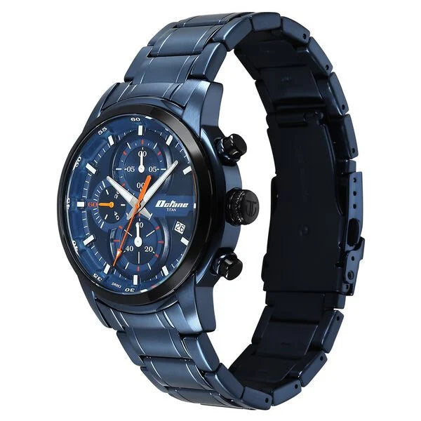 Titan Octane Primal Quartz Chronograph Watch For Men - 90086KM08 - KRISHNA WATCH COMPANY