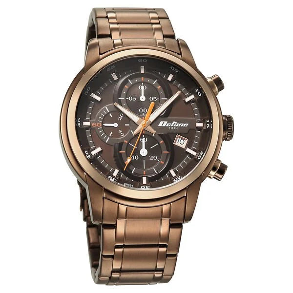 Titan Octane Primal Quartz Chronograph Watch For Men - 90086km09 - KRISHNA WATCH COMPANY