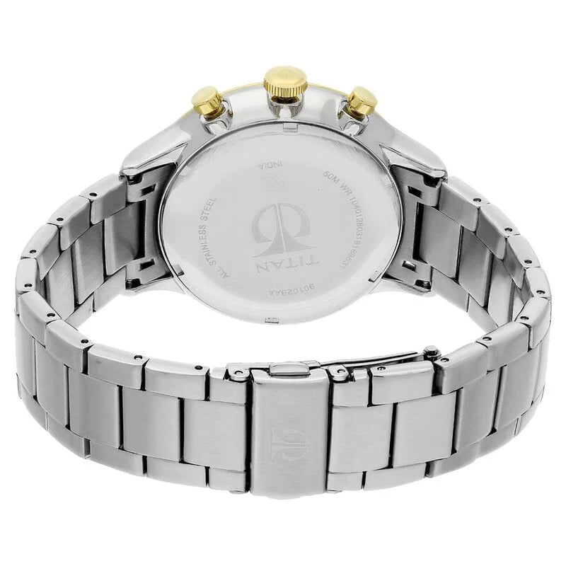 Titan White Dial Quartz watch for Men 90102BM01 - KRISHNA WATCH COMPANY