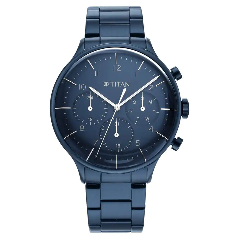 TITAN Urban Magic Blue Dial Watch - 90102QM01 - KRISHNA WATCH COMPANY