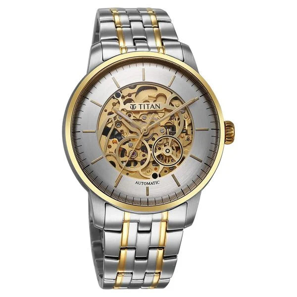 Titan Golden Heart Skeletal Automatic Analog for Men - 90110BM01 - KRISHNA WATCH COMPANY