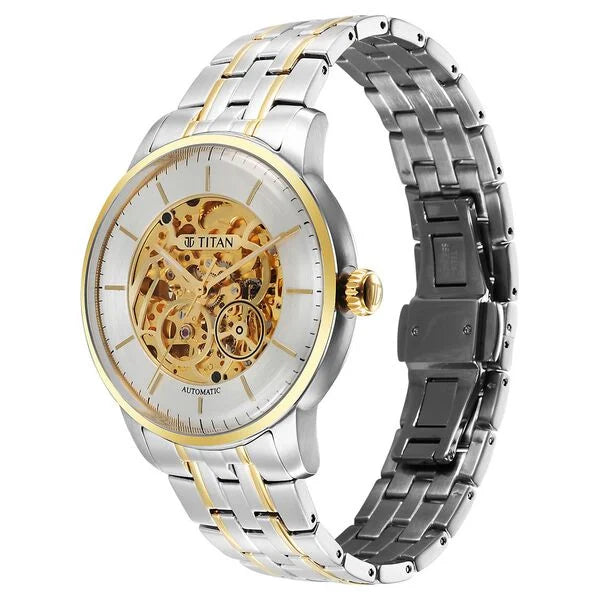 Titan Golden Heart Skeletal Automatic Analog for Men - 90110BM01 - KRISHNA WATCH COMPANY