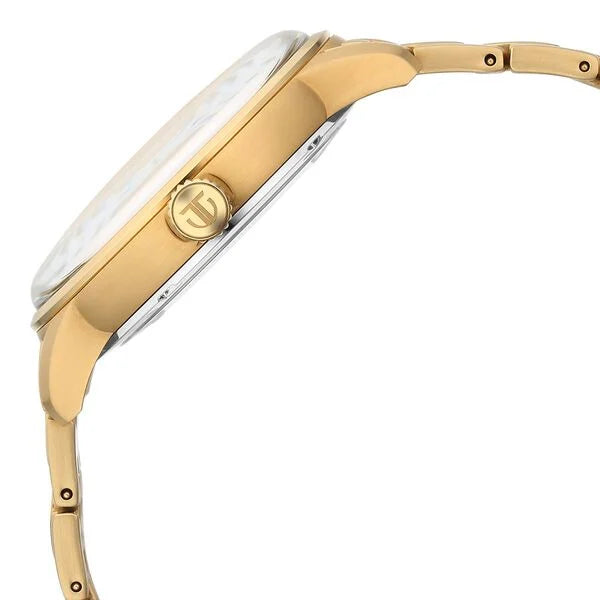 Titan Golden Heart Skeletal Automatic Analog with Silver Dial Yellow Gold Stainless Steel Strap Watch for Men 90110ym01