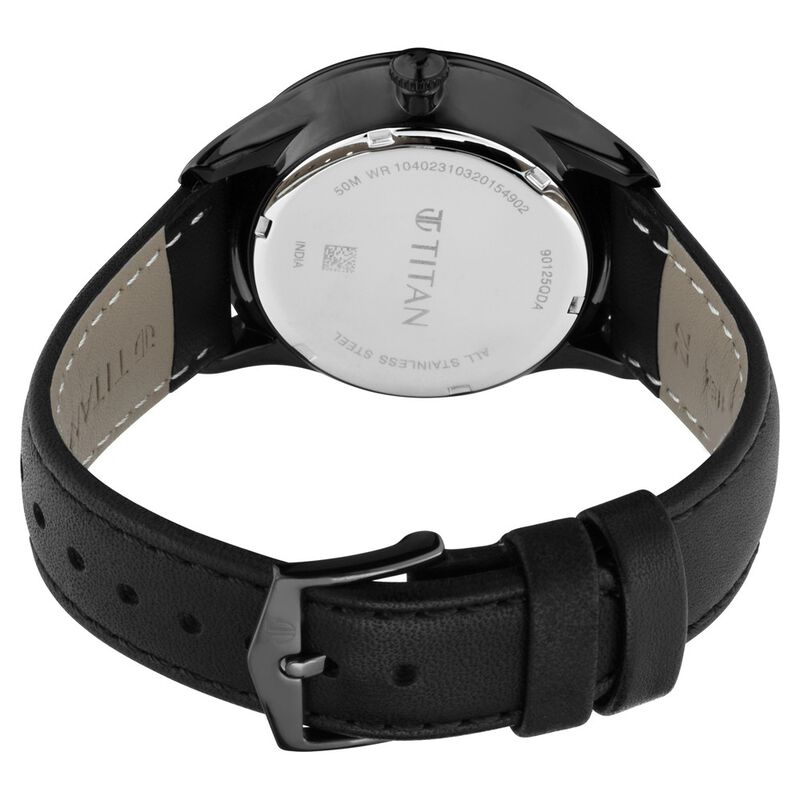 Titan Light Leathers Blue Quartz Multifunction Leather Strap watch for Men 90125QL01 - KRISHNA WATCH COMPANY