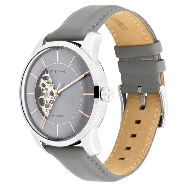 Titan Automatic Sectoral Grey Dial Grey Watch for Men - 90126SL01 - KRISHNA WATCH COMPANY
