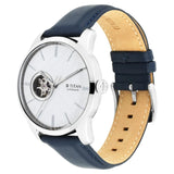 Titan Automatic Silver Dial Leather Strap Watch for Men 90126SL02