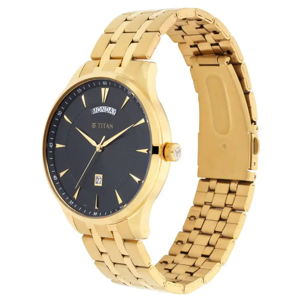 Titan Regalia Opulent Stainless Steel Watch - 90127YM02 - KRISHNA WATCH COMPANY