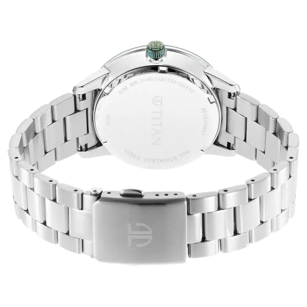 Titan Urban Magic Green Dial Stainless Steel Strap Watch 90133KM01 / NS90133KM01 - KRISHNA WATCH COMPANY