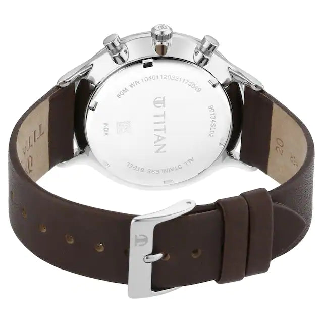 TITAN Light Leathers Watch with Brown Dial - 90134SL02 - KRISHNA WATCH COMPANY