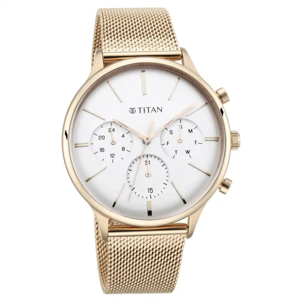 Titan Light Leathers Watch - 90134WM01 - KRISHNA WATCH COMPANY