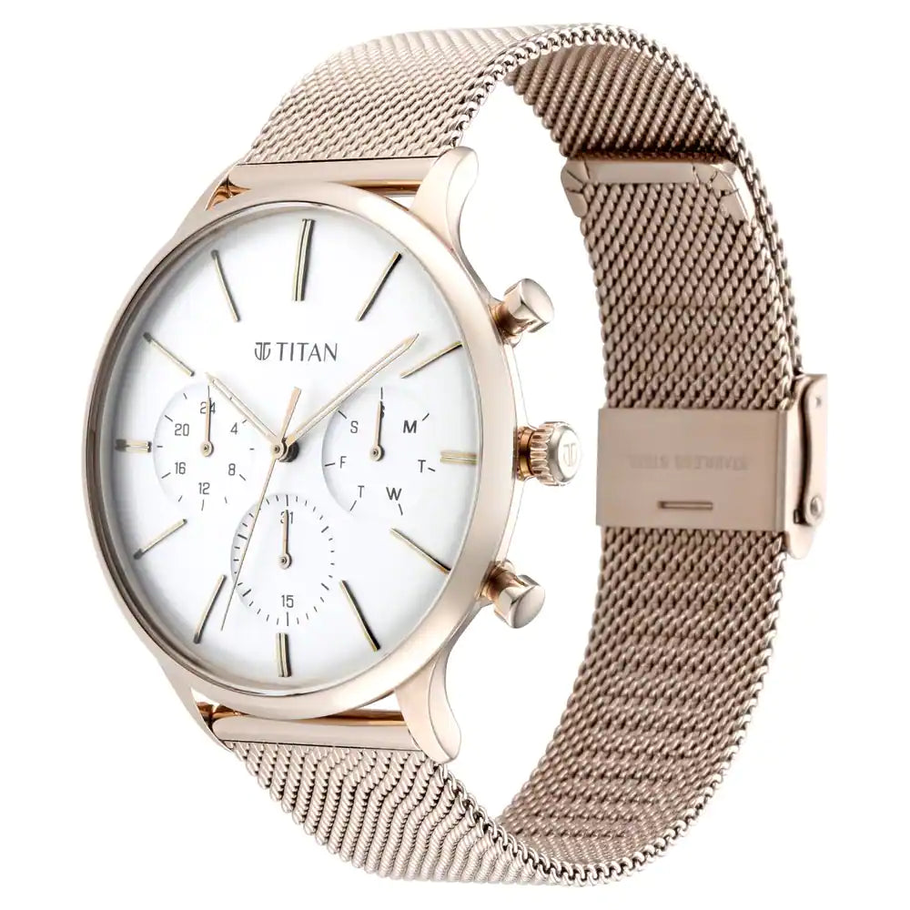 Titan Light Leathers Watch - 90134WM01 - KRISHNA WATCH COMPANY