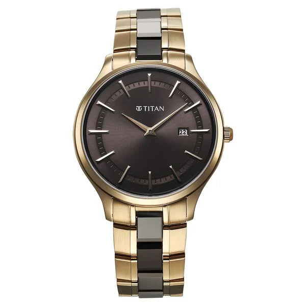 Titan Slim Ceramic Fusion Quartz Watch For Men - 90142KD02 - KRISHNA WATCH COMPANY