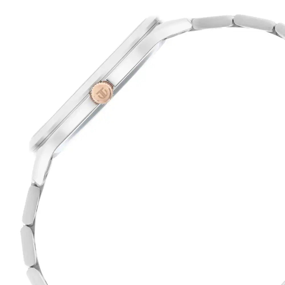 Titan Classique Slimline Watch with Silver Dial & Two Toned Stainless Steel Strap NQ90142KM01