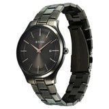 Titan Clasique Slim Quartz Analog with Date Brown Dial Watch For Men - 90142QM07