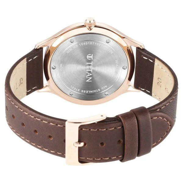 Titan Classique Slimline Silver Dial Analog watch for Men - 90142WL01 - KRISHNA WATCH COMPANY
