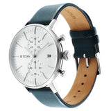 Titan Infinity Display Silver Dial Leather Strap Watch 90146SL01