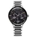 Titan Ceramic Fusion Black Dial Multifunction Watch 90148KD01