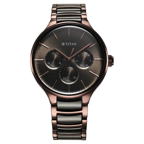 Titan Ceramic Fusion Quartz Watch For Men - 90148KD05