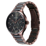 Titan Ceramic Fusion Quartz Multifunction Black Dial With Two Toned Color Watch For Men - 90148KD05