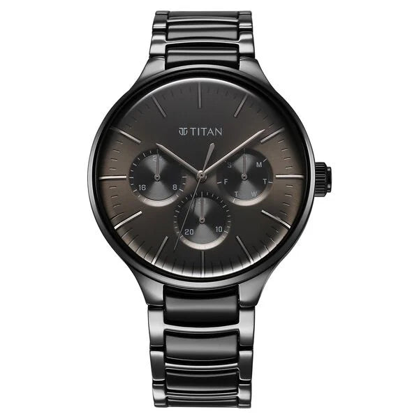 Titan Ceramic Fusion Quartz Watch For Men - 90148KD06 - KRISHNA WATCH COMPANY