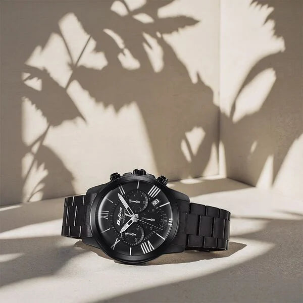 TITAN Octane Classic Sporty Black Dial Stainless Steel Strap Watch 90152NM01 - KRISHNA WATCH COMPANY